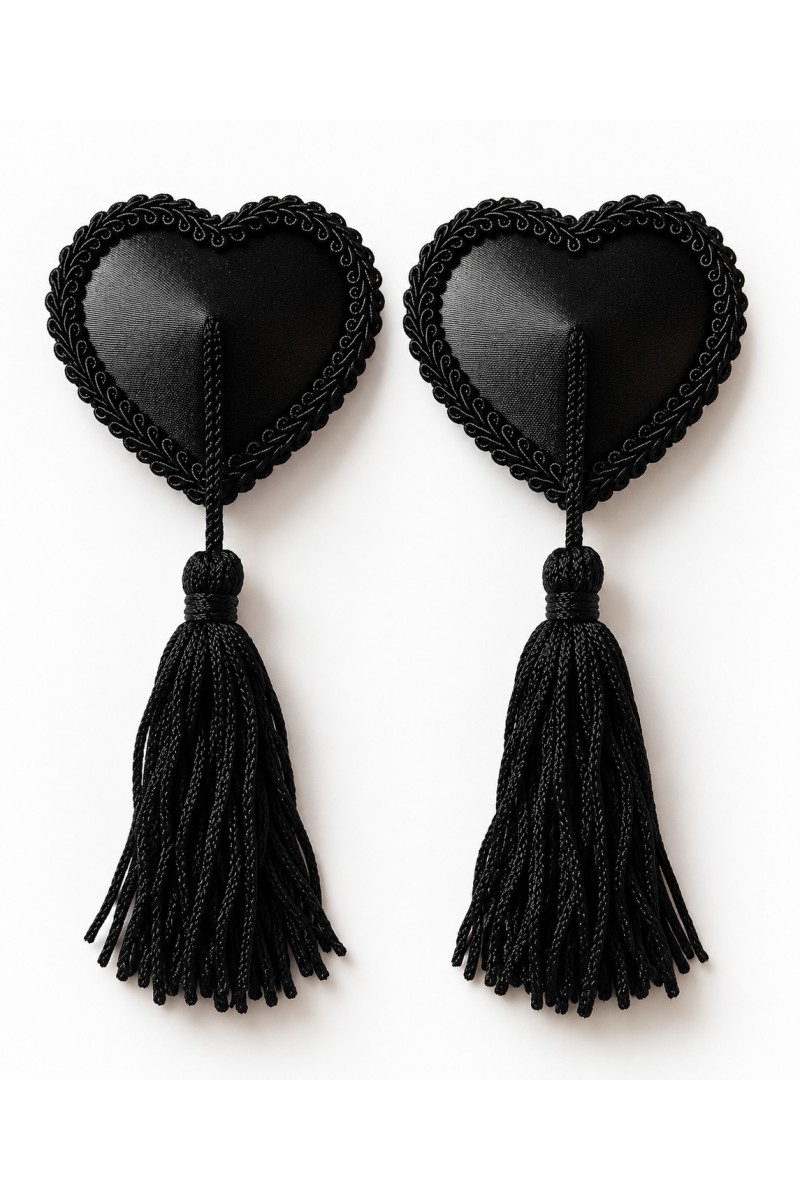 CR 4897  Black hearts Nipple Covers